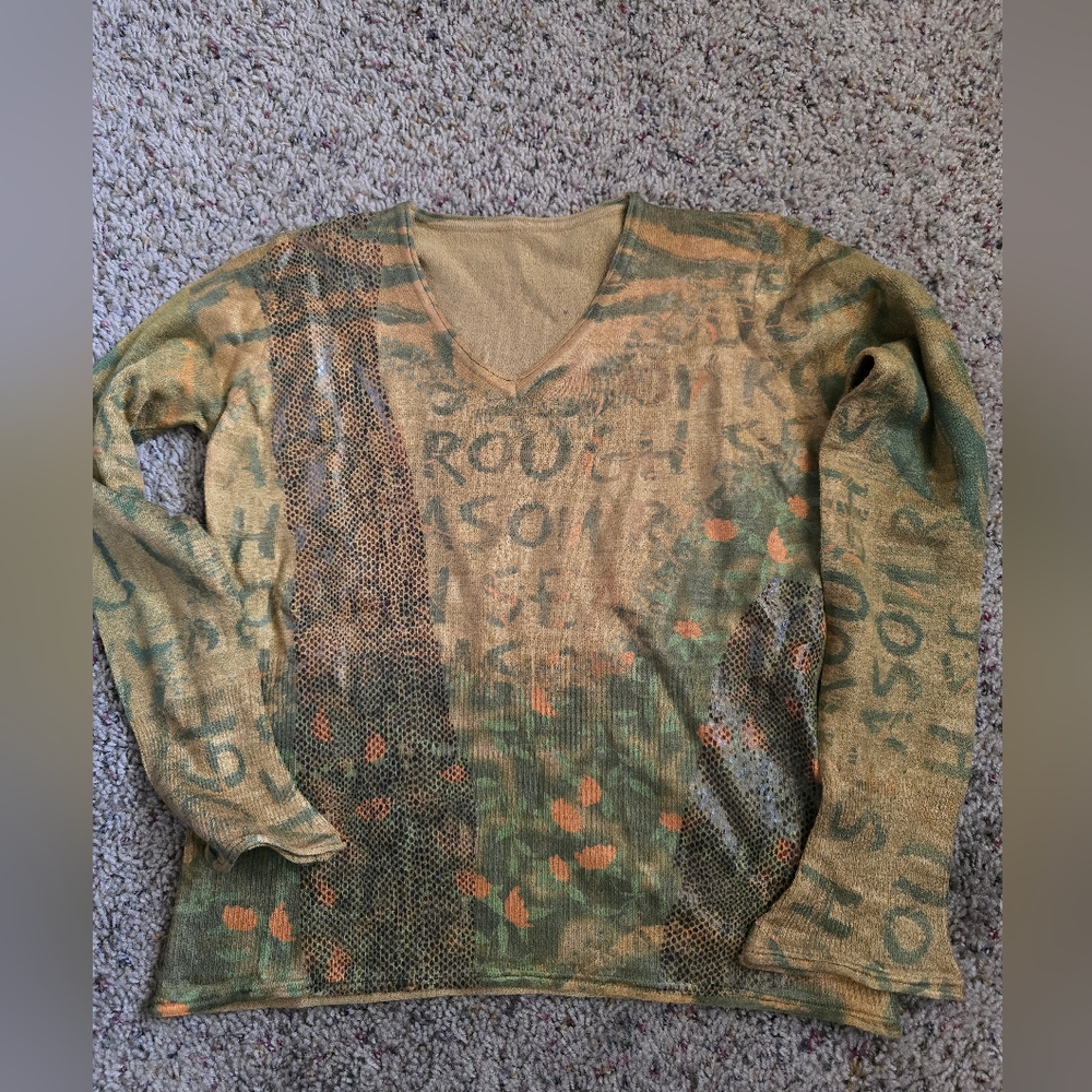 Vintage Women's Small Green Top
